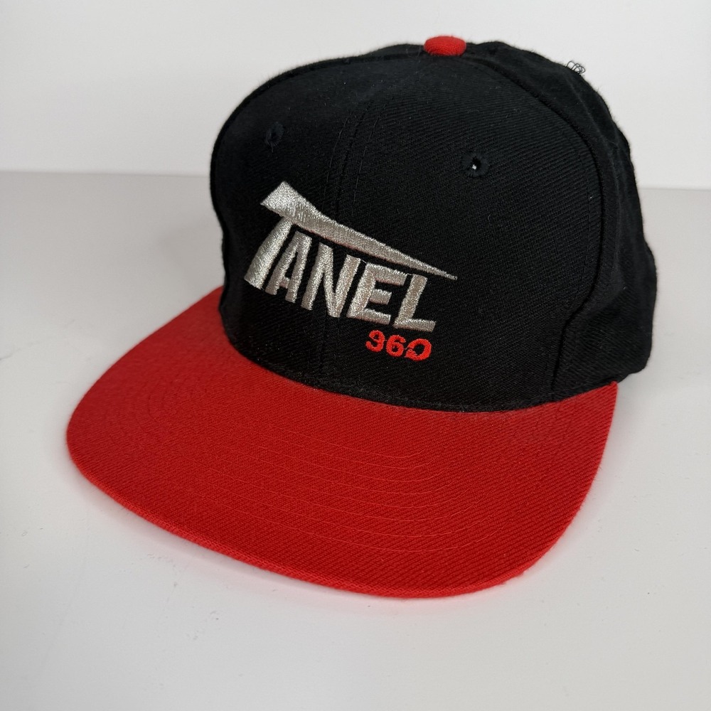 Vintage Designer Award‎ Headwear Tanel 360 Hat Cap Snap Back One Size Black Red